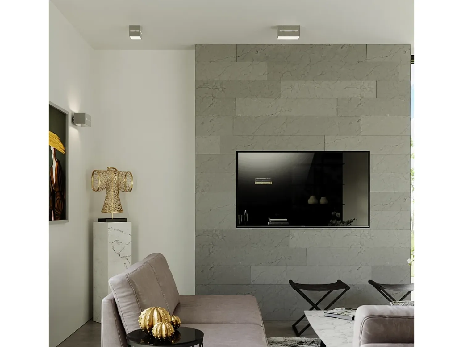Sollux Lighting Aplique Para Pared^Sollux LOBO - 1 Light Up Down Wall claro, G9 Gris
