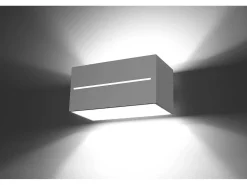 Sale Sollux Lighting Sollux LOBO MAXI - Aplique de pared empotrable 2 Light Up Down Blanco