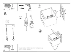 Sollux Lighting Aplique Para Pared^Sollux LORETO - 1 aplique de luz blanca, G9 Blanco