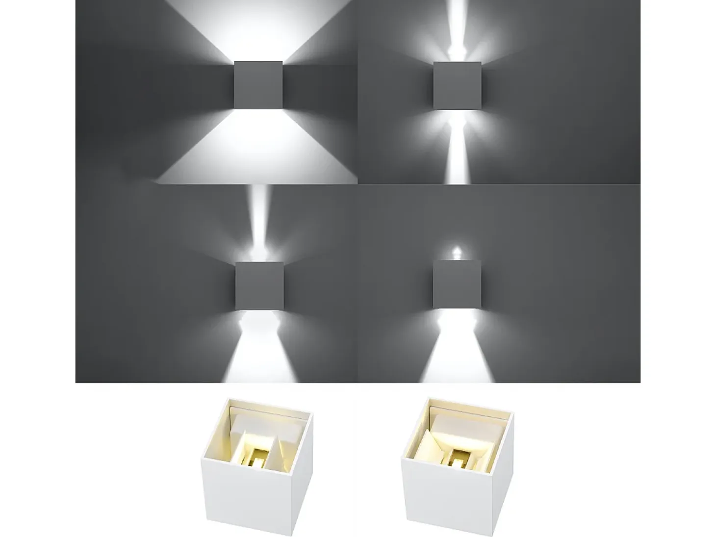 Sollux LUCA - Lámpara de pared empotrada LED 1 Light Up Down Blanco