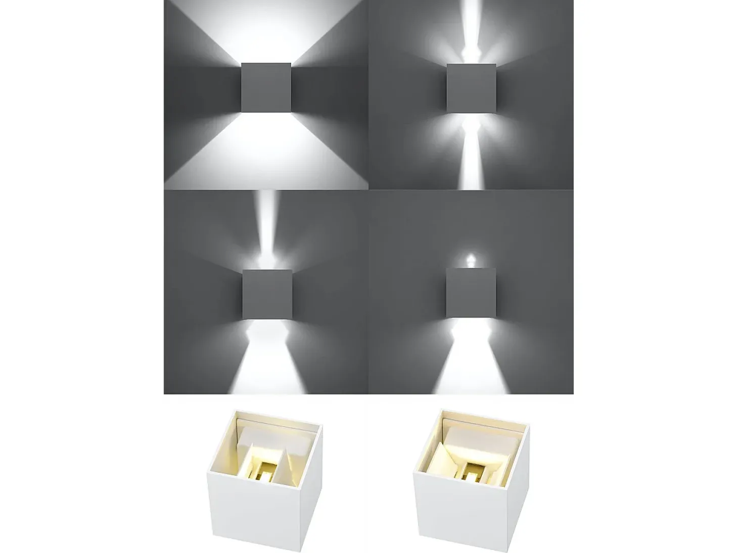 Sollux LUCA - Lámpara de pared empotrada LED 1 Light Up Down Blanco