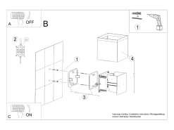 Sollux LUCA - Lámpara de pared empotrada LED 1 Light Up Down Blanco