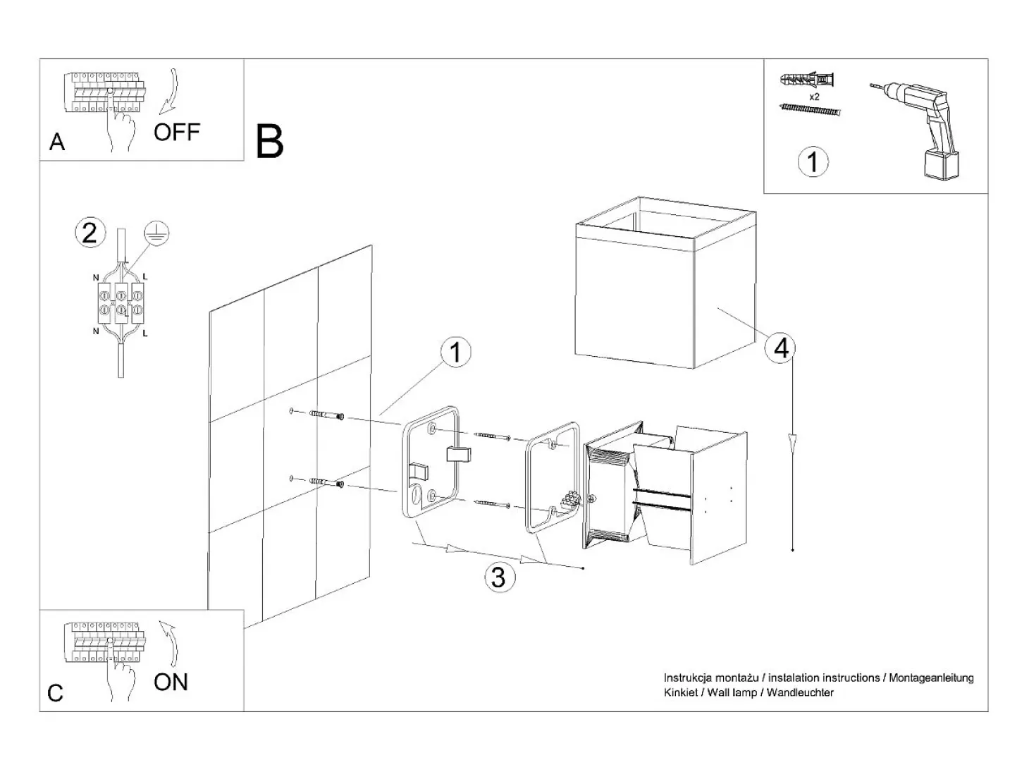 Sollux LUCA - Lámpara de pared empotrada LED 1 Light Up Down Blanco
