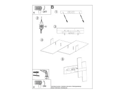 Sollux Lighting Aplique Para Pared^Sollux MASSIMO - Aplique de pared empotrado con 2 luces , Cromado, G9 Blanco