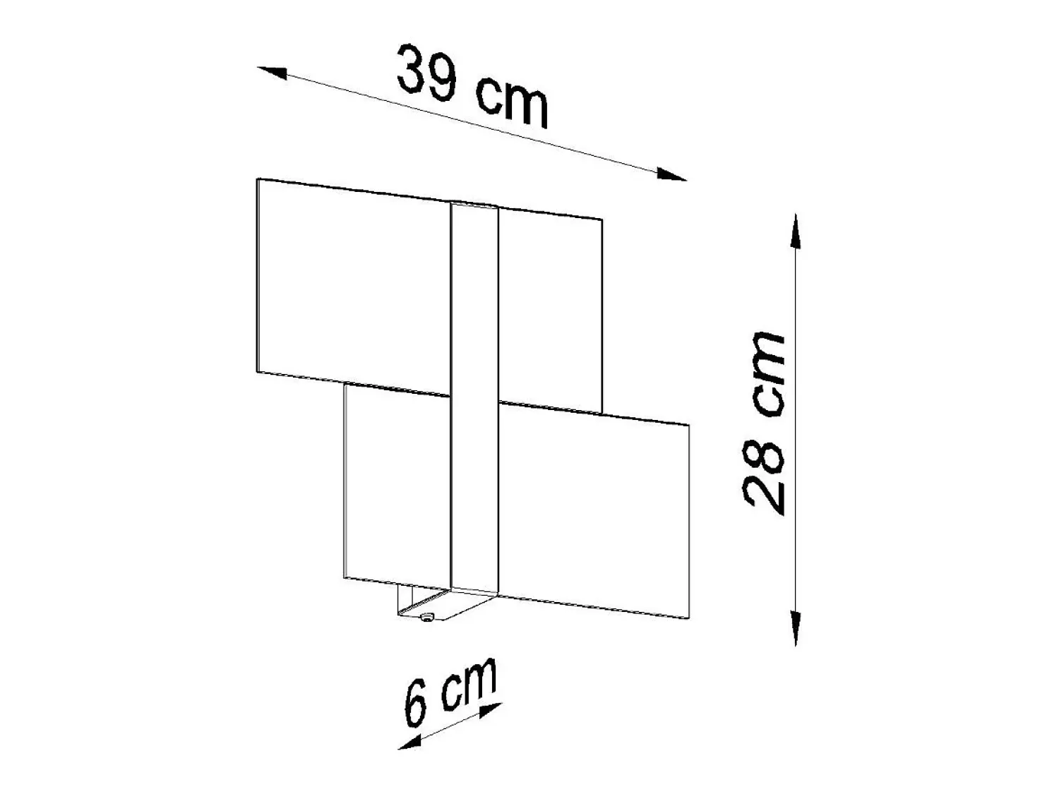 Sollux Lighting Aplique Para Pared^Sollux MASSIMO - Aplique de pared empotrado con 2 luces , Cromado, G9 Blanco