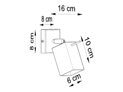 Sollux Lighting Aplique Para Pared^Sollux MERIDA - 1 foco de luz , GU10 Gris