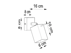 Sollux Lighting Aplique Para Pared^Sollux MERIDA - 1 foco de luz , GU10 Gris