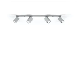 Sollux Lighting Plafón^Sollux MERIDA - Barra de 4 focos de luz , GU10 Gris