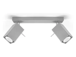Sollux MERIDA - Barra de 2 focos de luz gris, GU10