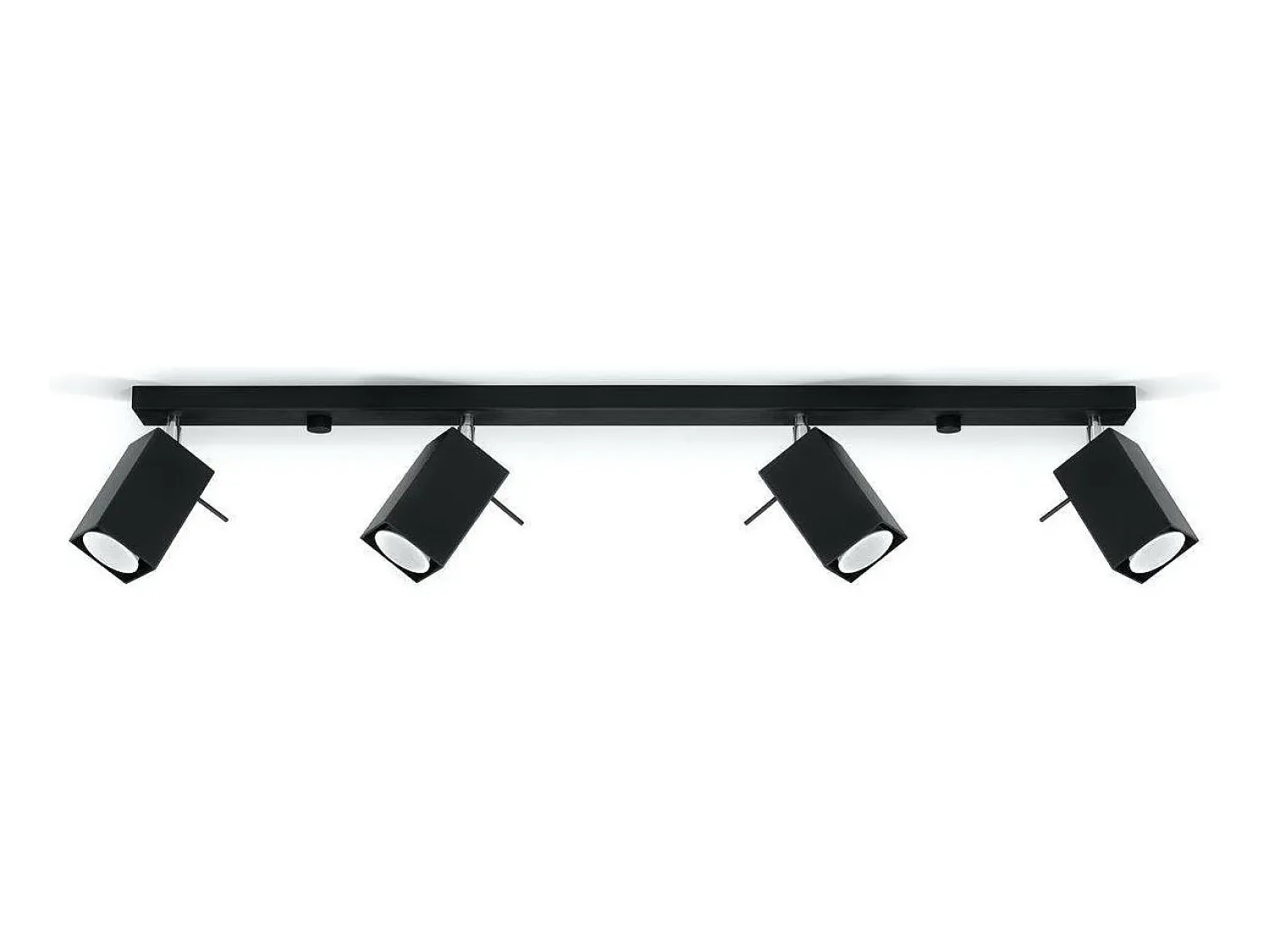 Sollux Lighting Plafón^Sollux MERIDA - Barra de 4 focos de luz negra, GU10 Negro