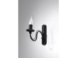Sollux Lighting Aplique Para Pared^Sollux MINERWA - 1 luz de pared Vela Vela Negra, E14 Negro