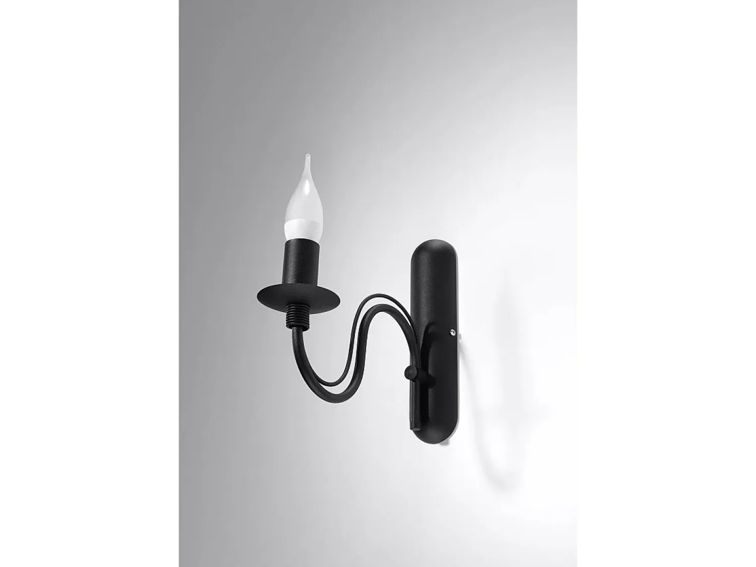 Sollux Lighting Aplique Para Pared^Sollux MINERWA - 1 luz de pared Vela Vela Negra, E14 Negro
