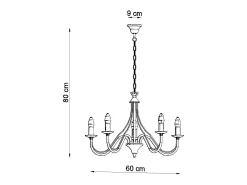 Sollux MINERWA - Lámpara de araña de 5 brazos con múltiples luces Negro, E14