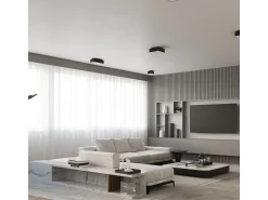 Sollux Lighting Plafón^Sollux MONO - Lámpara de techo empotrada de 2 luces en y negro, GU10 Blanco