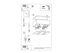 Best Sollux Lighting Sollux MONO - Lámpara de techo empotrada de 4 luces en y negro, GU10 Blanco