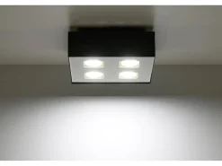 Best Sollux Lighting Sollux MONO - Lámpara de techo empotrada de 4 luces en y negro, GU10 Blanco