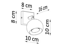 Sollux Lighting Aplique Para Pared^Sollux OCULARE - 1 foco de pared de luz blanca, GU10 Blanco