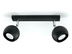 Sollux Lighting Plafón^Sollux OCULARE - Barra de 2 focos de luz negra, GU10 Negro