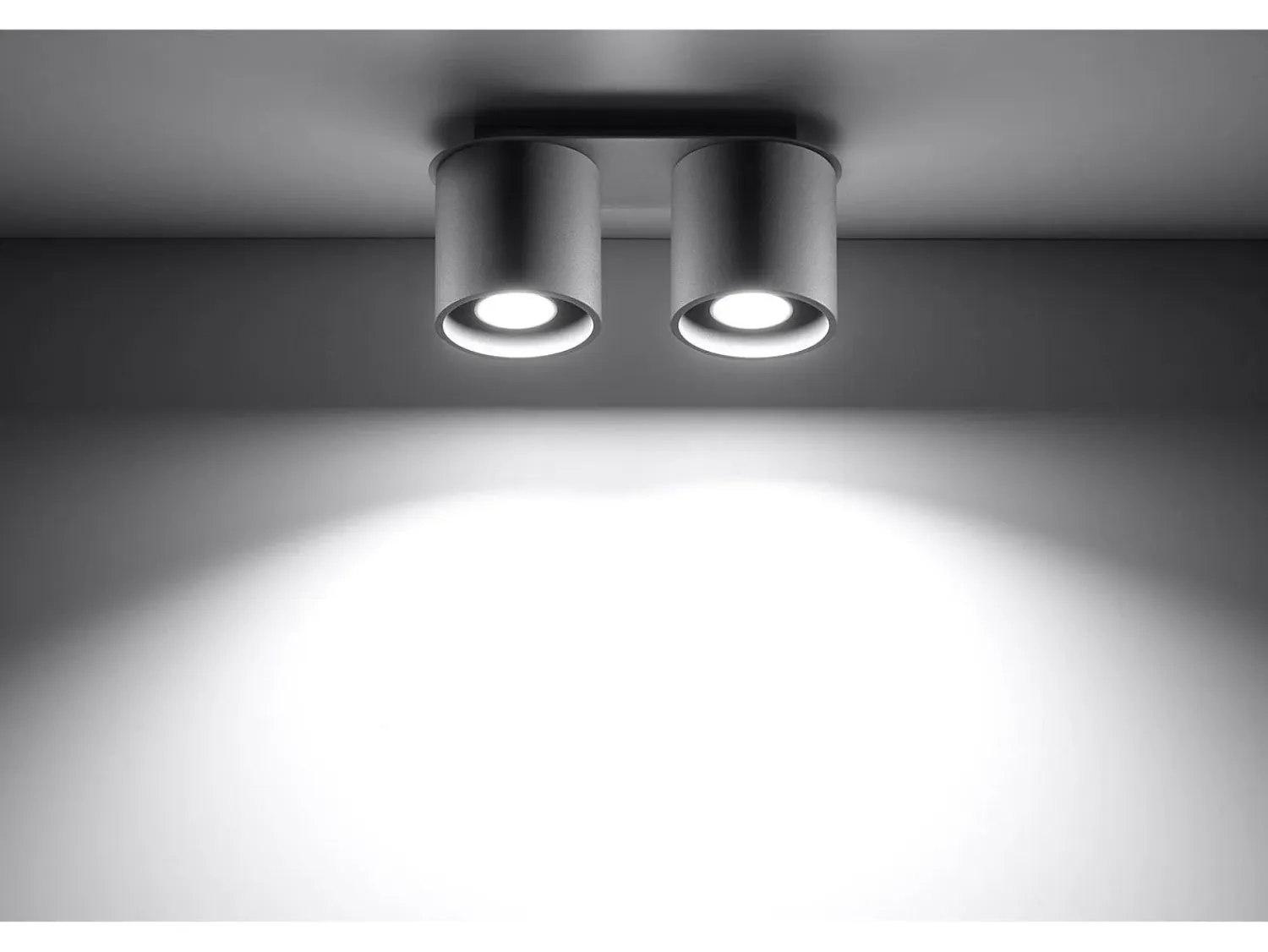 Sollux Lighting Sollux ORBIS - 2 Downlight montado en superficie , GU10 Gris