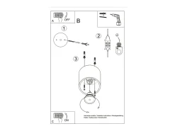 Sollux Lighting Plafón^Sollux ORBIS - 1 Downlight de superficie , GU10 Gris