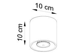 Sollux Lighting Plafón^Sollux ORBIS - 1 Downlight de superficie , GU10 Gris