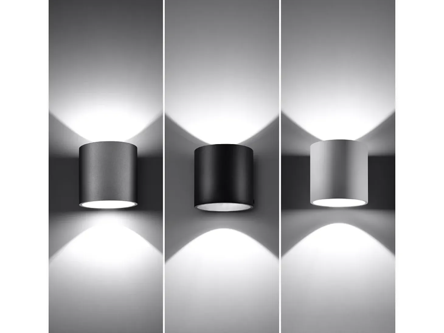 Sollux ORBIS - 1 lámpara de pared Light Up Down Negra, G9