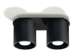 Sollux Lighting Plafón^Sollux ORBIS - Downlight montado en superficie de 2 luces , GU10 Negro