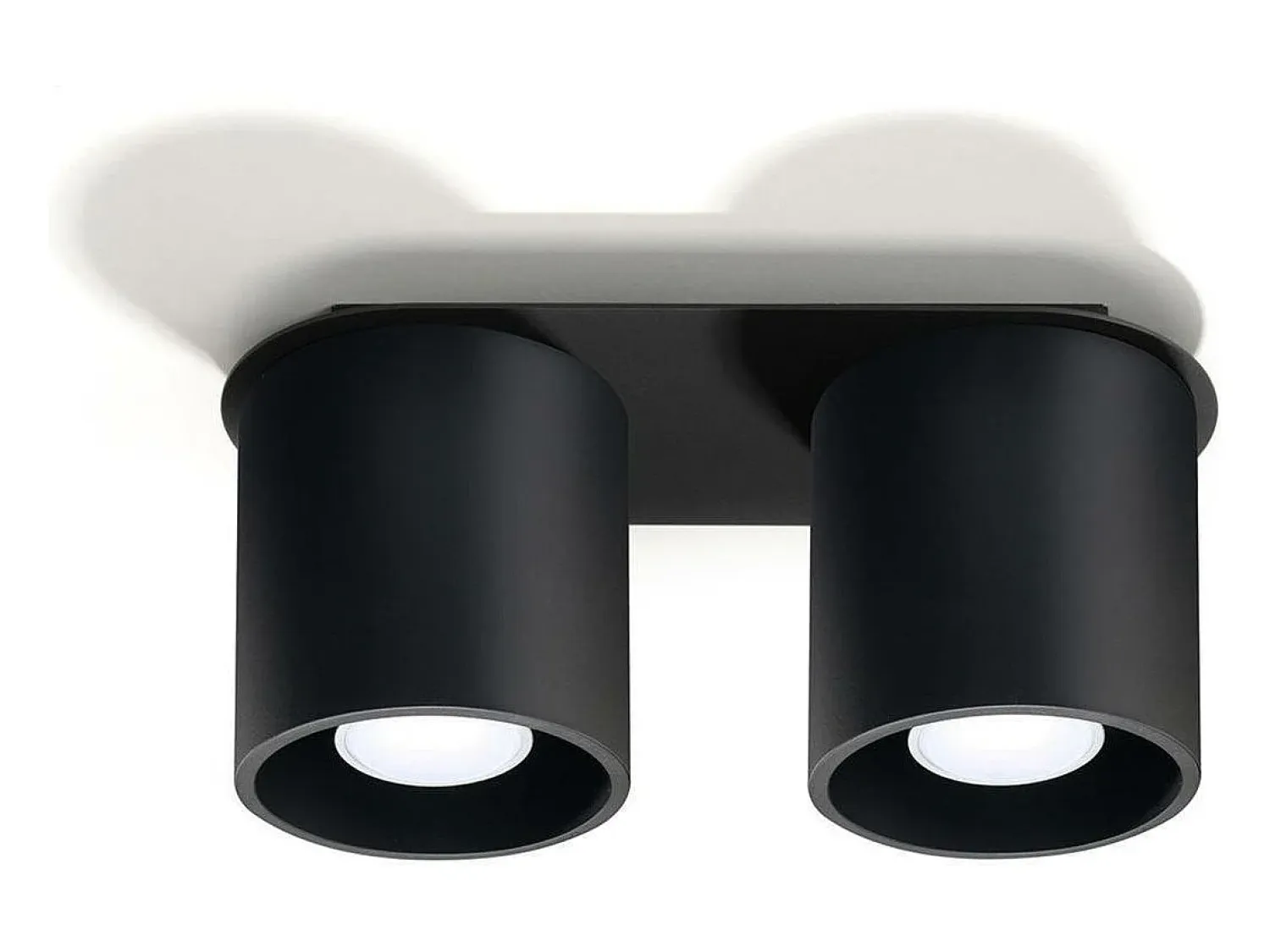 Sollux Lighting Plafón^Sollux ORBIS - Downlight montado en superficie de 2 luces , GU10 Negro