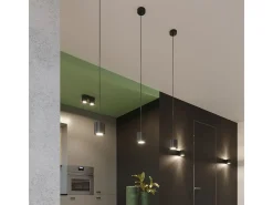 Sollux ORBIS - Lámpara colgante de techo redonda con 1 luz Negra, GU10