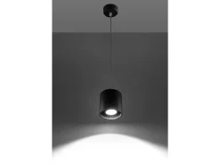 Sollux ORBIS - Lámpara colgante de techo redonda con 1 luz Negra, GU10