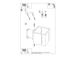 Sollux Lighting Aplique Para Pared^Sollux PIXAR - 1 luz de pared a ras de suelo Blanca, G9 Blanco