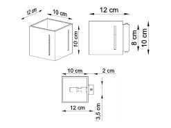 Sollux Lighting Aplique Para Pared^Sollux PIXAR - 1 luz de pared a ras de suelo Blanca, G9 Blanco
