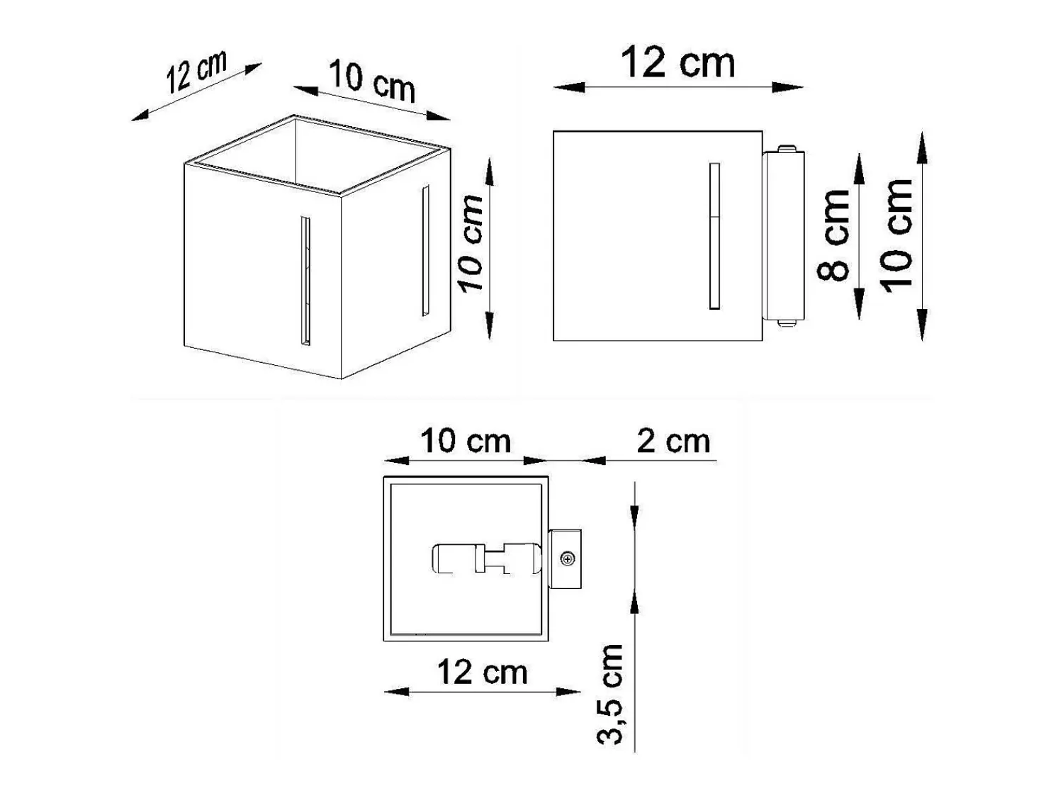 Sollux Lighting Aplique Para Pared^Sollux PIXAR - 1 luz de pared a ras de suelo Blanca, G9 Blanco