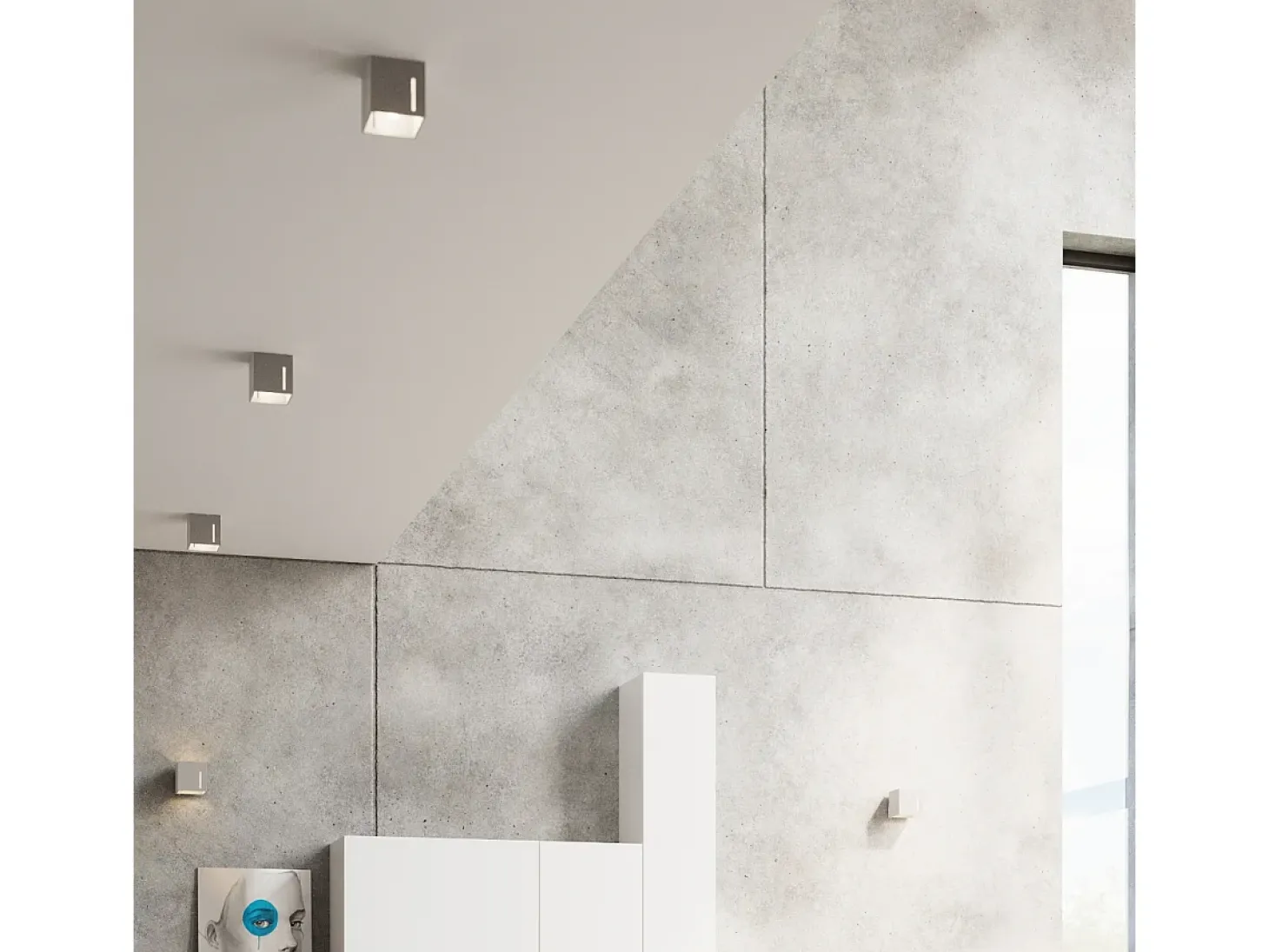 Sollux PIXAR - 1 pared a ras de luz gris claro, G9