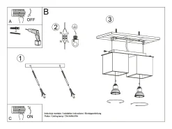 Sollux QUAD - 2 Downlight de superficie blanca, GU10