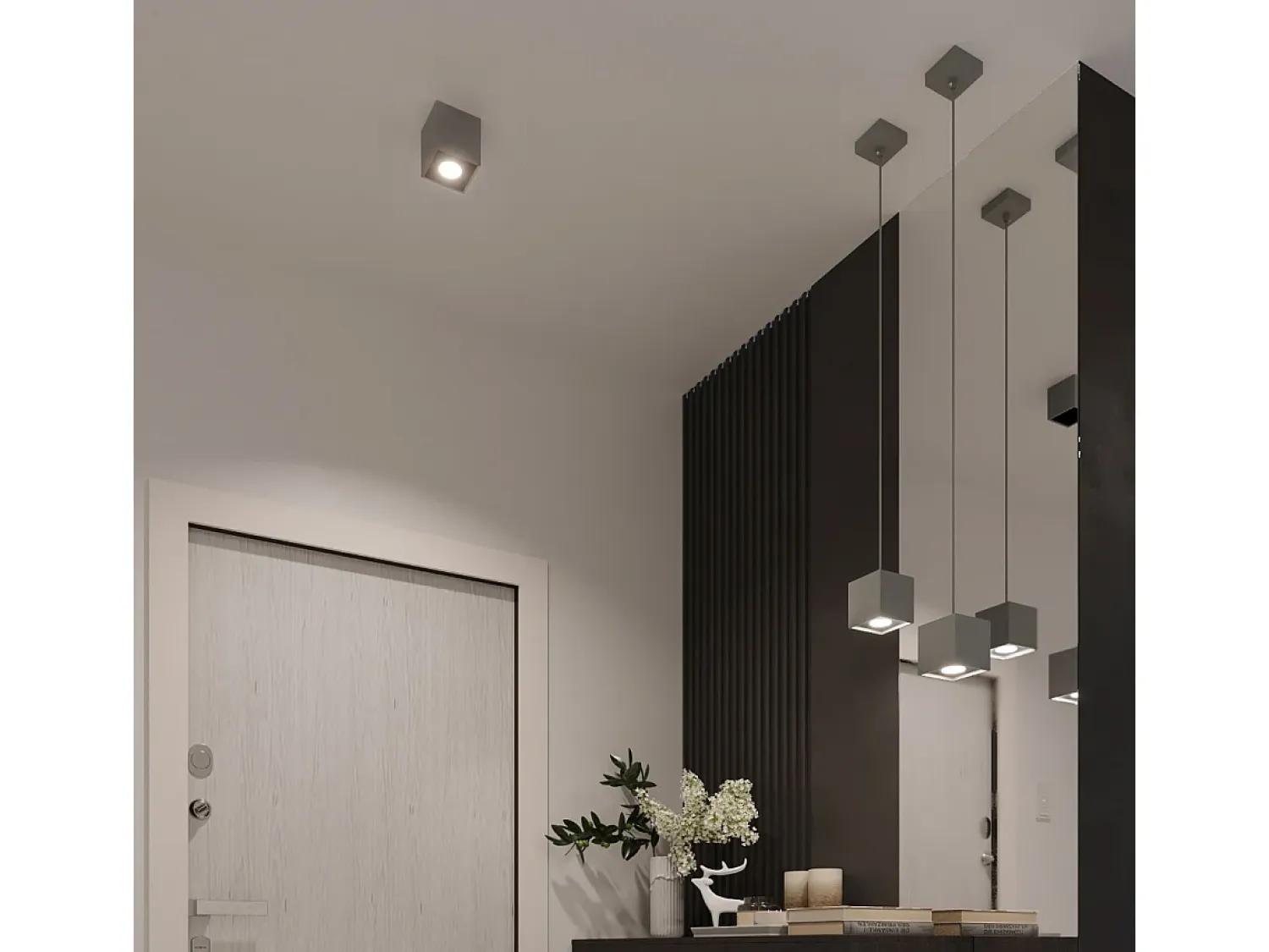 Sollux Lighting Sollux QUAD - 1 Light Up Down Wall claro, G9 Gris