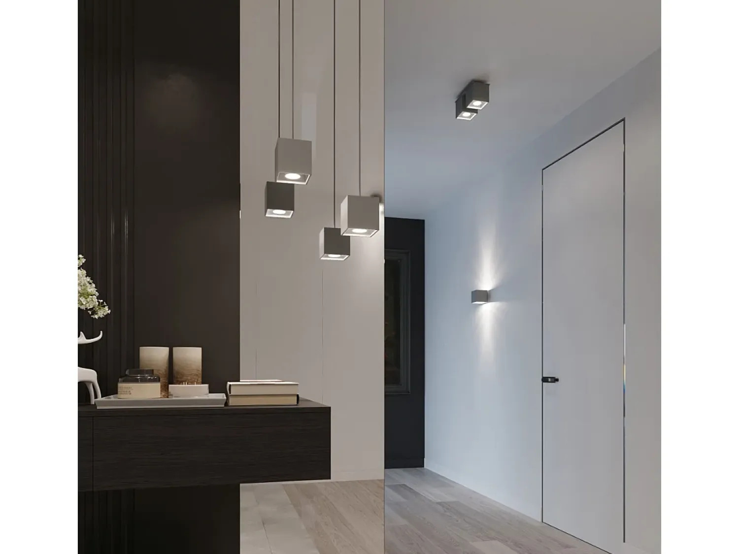 Sollux Lighting Sollux QUAD - 1 Light Up Down Wall claro, G9 Gris