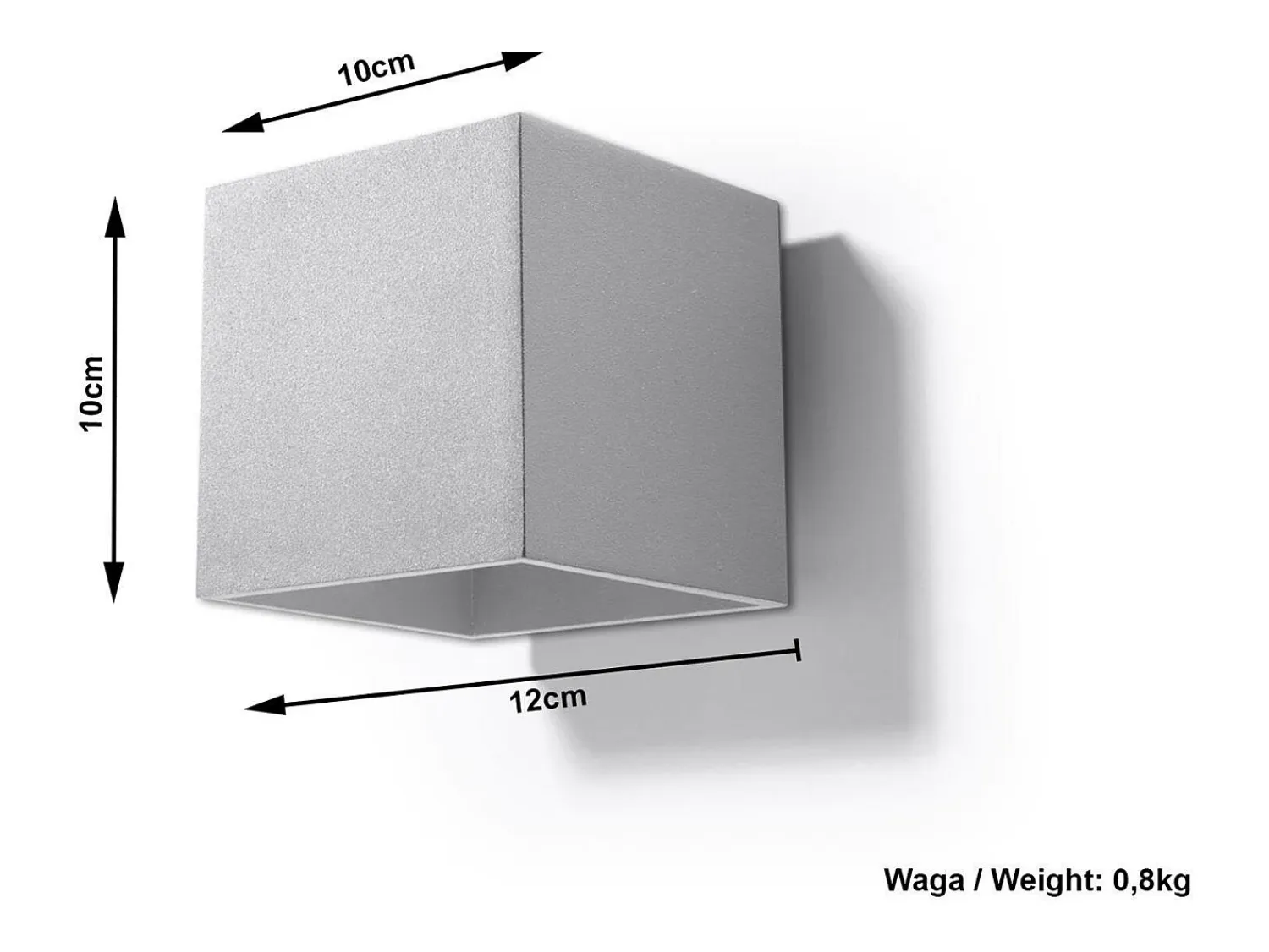 Sollux Lighting Sollux QUAD - 1 Light Up Down Wall claro, G9 Gris