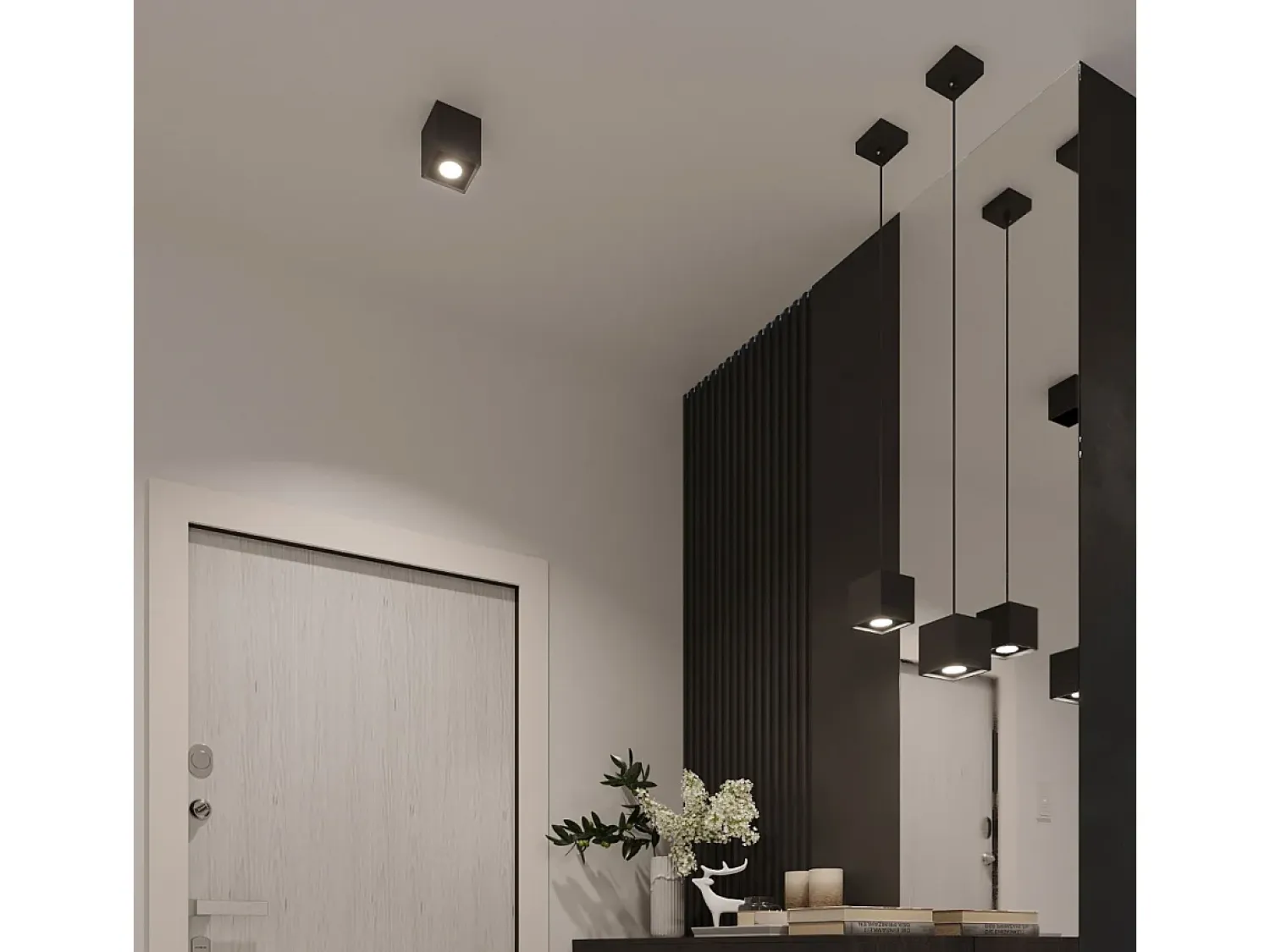 Sollux Lighting Aplique Para Pared^Sollux QUAD - 1 lámpara de pared Light Up Down Negra, G9 Negro