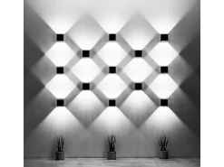 Sollux Lighting Aplique Para Pared^Sollux QUAD - 1 lámpara de pared Light Up Down Negra, G9 Negro