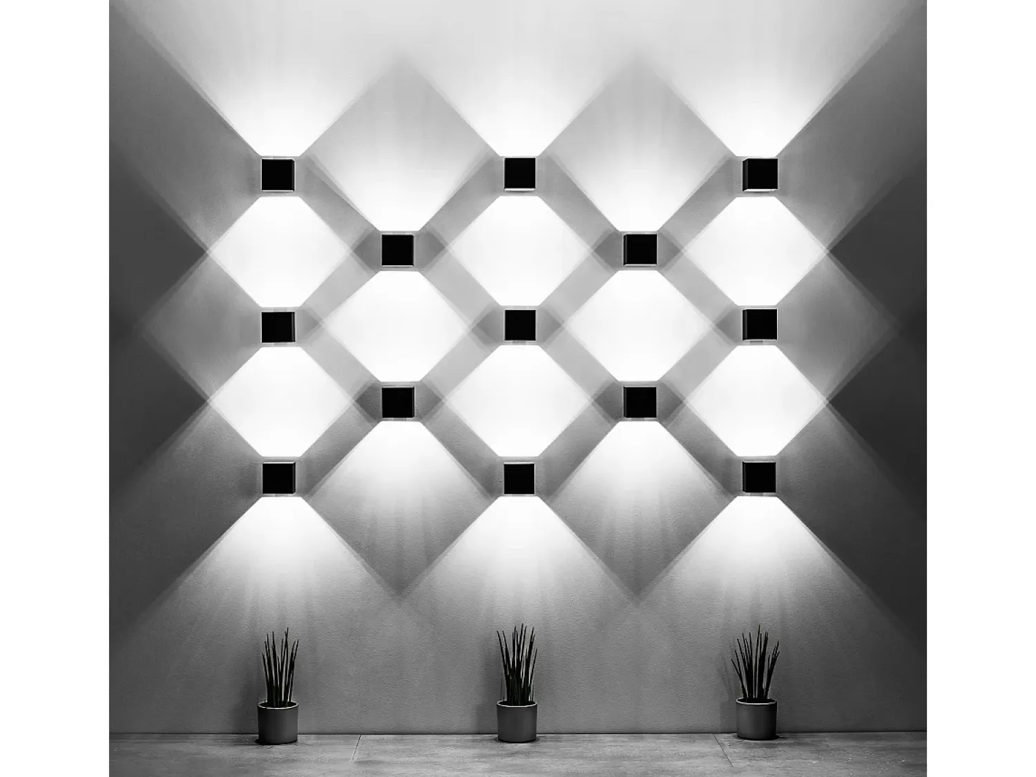 Sollux Lighting Aplique Para Pared^Sollux QUAD - 1 lámpara de pared Light Up Down Negra, G9 Negro