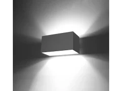 Sollux Lighting Sollux QUAD MAXI - 2 Light Up Down Flush Wall claro Gris