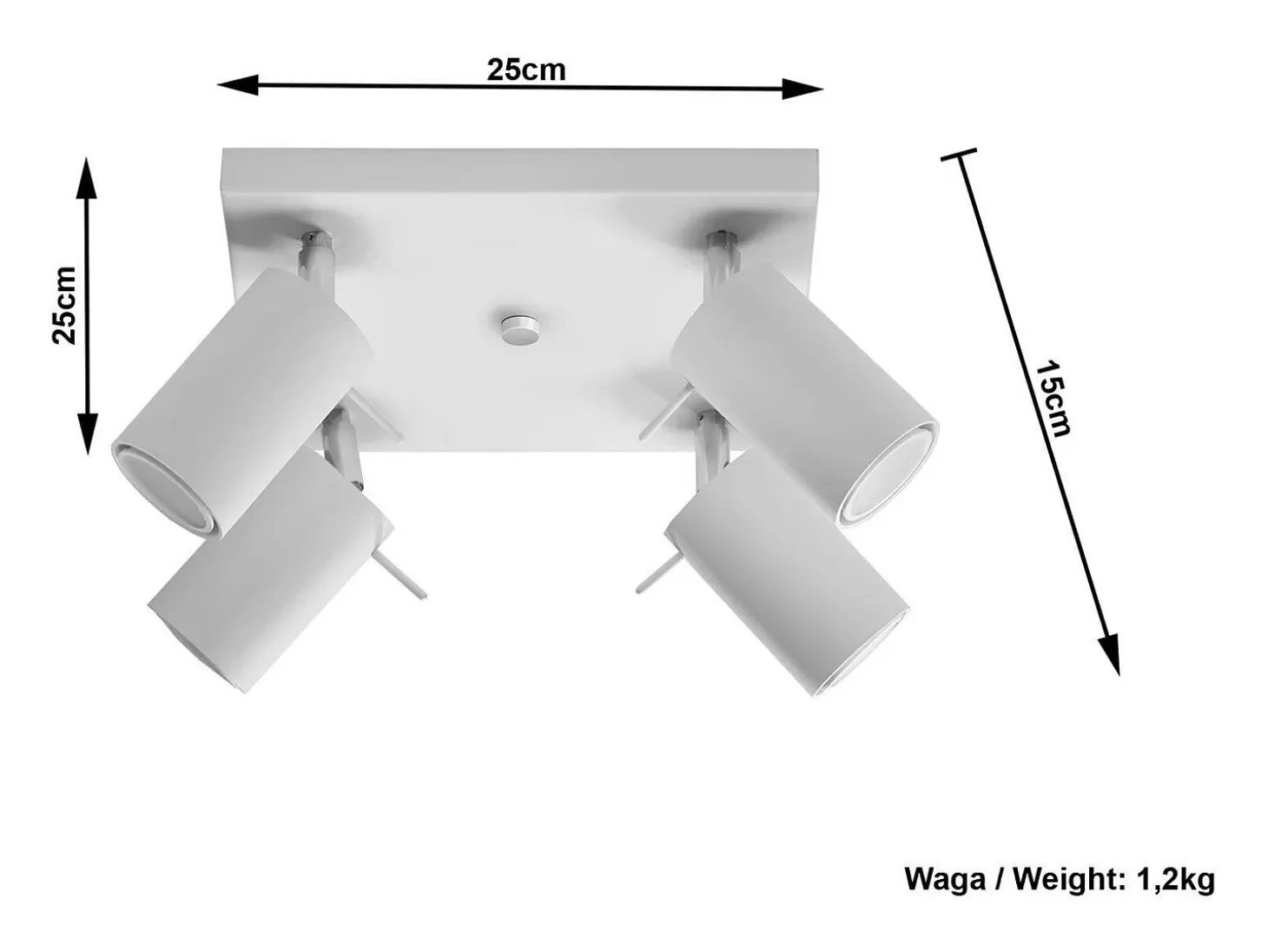 Sollux RING - Cluster de 4 focos de luz blanco, GU10