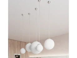 Sollux UGO - 1 Light Globe colgante blanco, cromo, E27