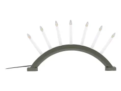 Soporte de adviento eléctrico Kebnekaise de 7 luces de color verde.