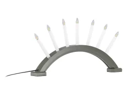 Soporte de adviento eléctrico Kebnekaise de 7 luces de color verde.
