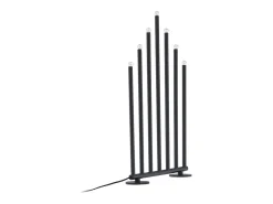 ebuy24 Lámpara De Mesa^Soporte de adviento eléctrico Björnfjället con 7 luces, color . Negro
