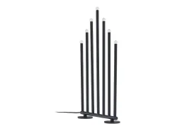 ebuy24 Lámpara De Mesa^Soporte de adviento eléctrico Björnfjället con 7 luces, color . Negro