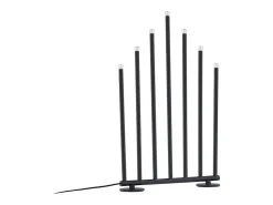 ebuy24 Lámpara De Mesa^Soporte de adviento eléctrico Björnfjället con 7 luces, color . Negro