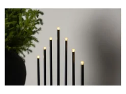 ebuy24 Lámpara De Mesa^Soporte de adviento eléctrico Björnfjället con 7 luces, color . Negro